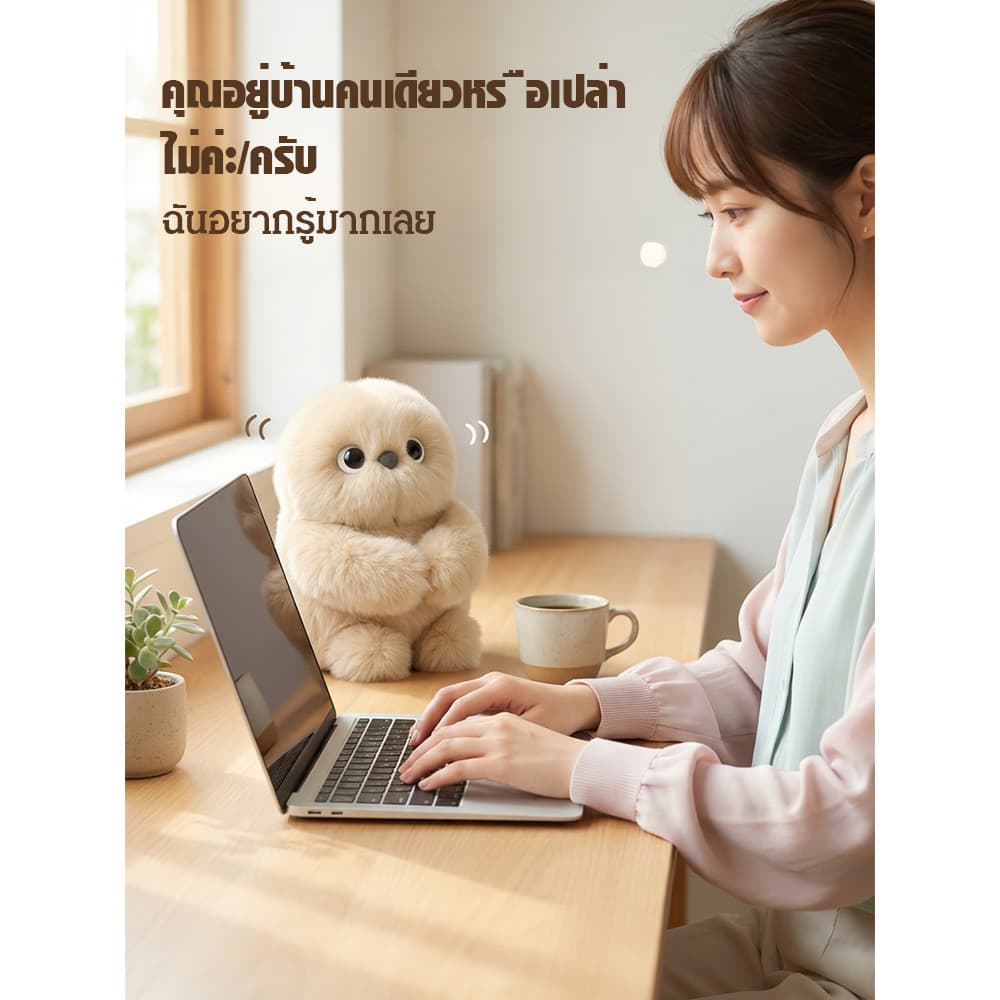 ของเล่นหุ่นยนต์สัตว์เลี้ยงอัจฉริยะ/ตุ๊กตานกฮูก/พวงกุญแจห้อยกระเป๋า/ หุ่นยนต์สัตว์เลี้ยง/อ่อนโยนต่อผิวและไม่หลุดร่วง รูปที่ 9