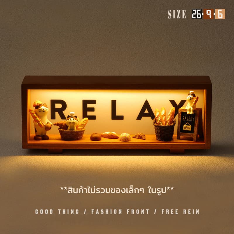 โคมไฟไม้ LED แบบแบตเตอรี่ ป้ายกาแฟกรอบไฟ ใช้เป็นไฟกลางคืน ตกแต่งบ้าน ร้านกาแฟ บาร์ ครัว รูปที่ 3