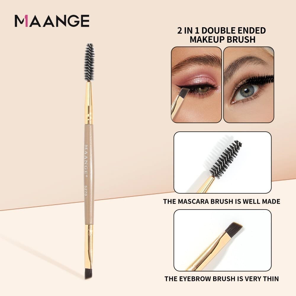 MAANGE 2 In 1 Dual-Ended Eye แปรงแต่งหน้า Spoollie ความงามแต่งหน้าคิ้วแปรงเครื่องมือความงาม รูปที่ 1