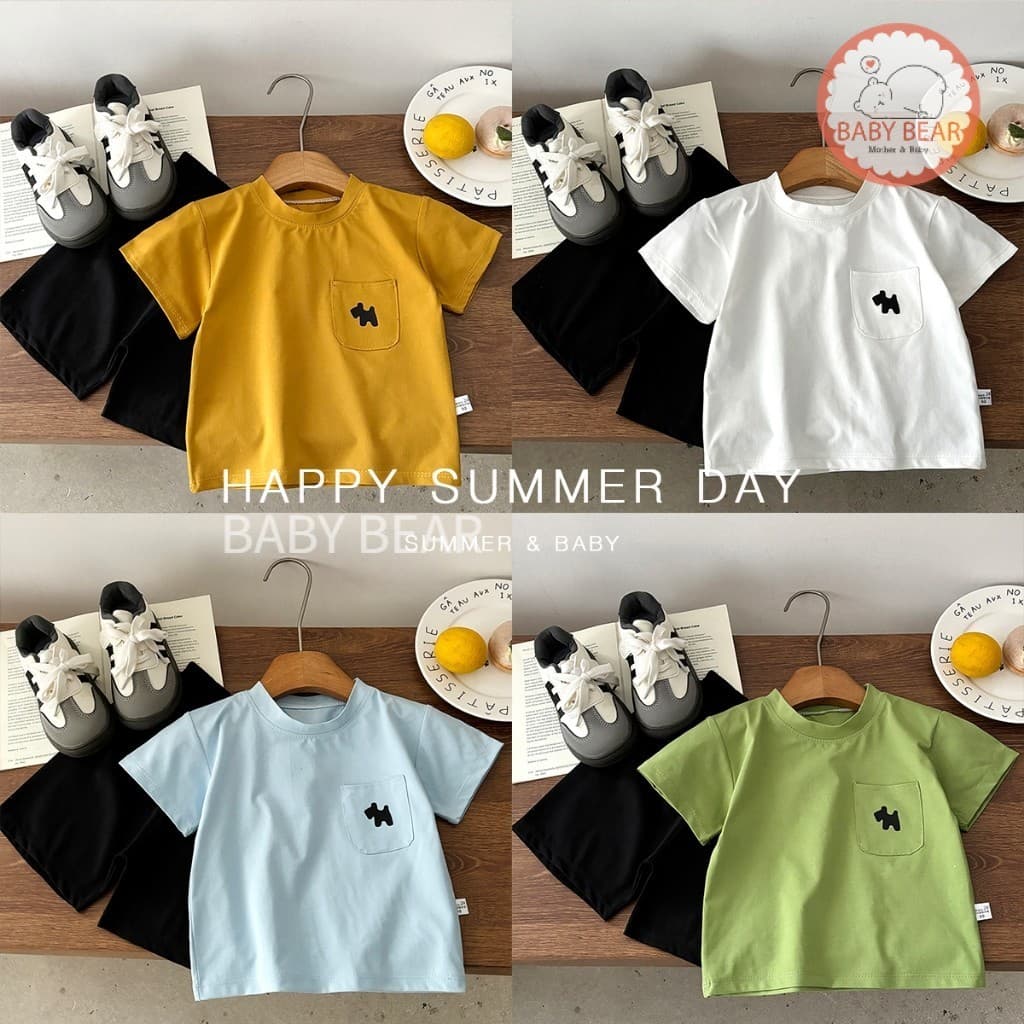 ชุดเซ็ตเด็ก ชุดเซ็ต 2 ชิ้นเด็กผู้ชาย เสื้อยืดกางเกงขาสั้น Size80-120cm รูปที่ 1