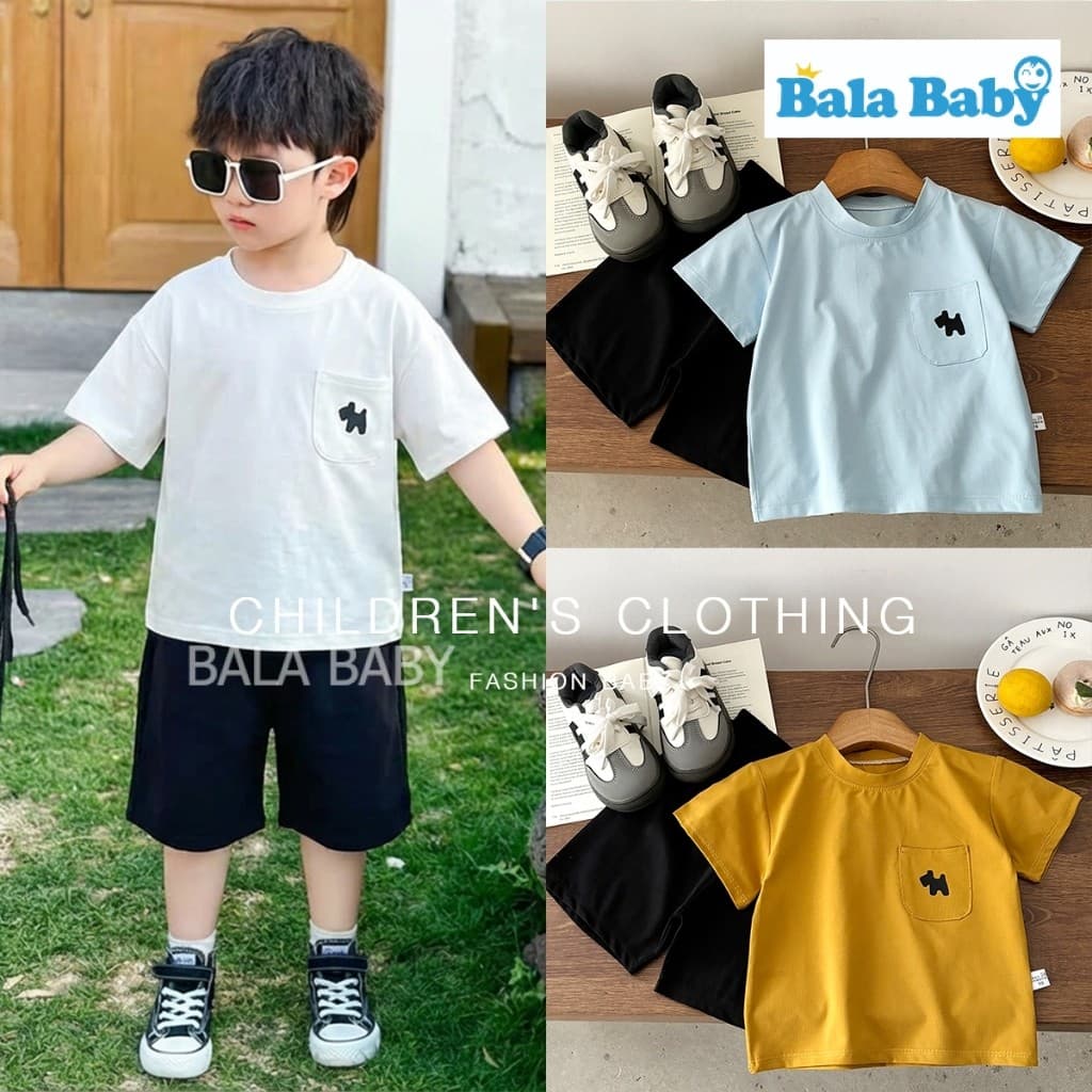 ชุดเซ็ตเด็ก ชุดเซ็ต 2 ชิ้นเด็กผู้ชาย เสื้อยืดกางเกงขาสั้น Size80-120cm DXT04 รูปที่ 3