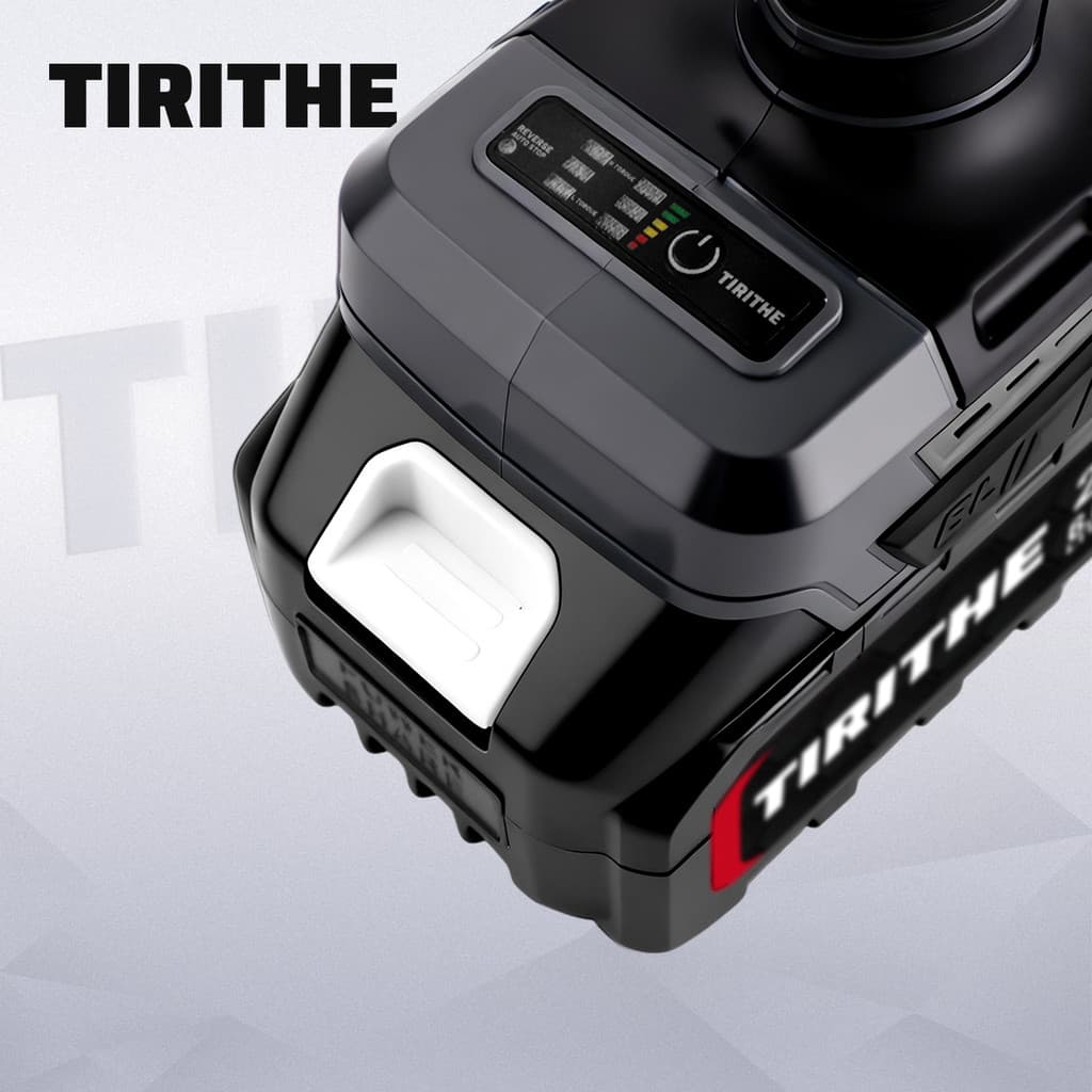 สว่านไร้สายแบบไร้แปรง 13MM เครื่องมือระดับโปร พร้อมแบตเตอรี่ 2 ก้อน – TIRITHE Professional Cordless Drill รูปที่ 7