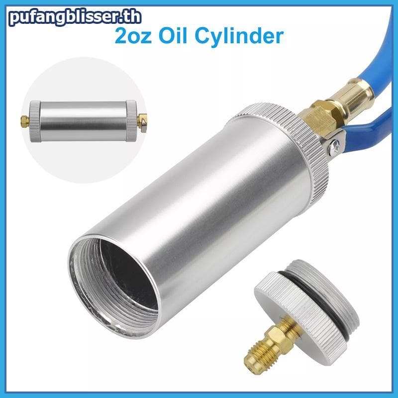 PUSER R12 R134A R22 เครื่องปรับอากาศรถฉีดน้ํามันย้อมเครื่องมือฉีด 2 ออนซ์ 1/4 "น้ํามันเหลวบริสุทธิ์ Coolant Filler Tube. รูปที่ 5