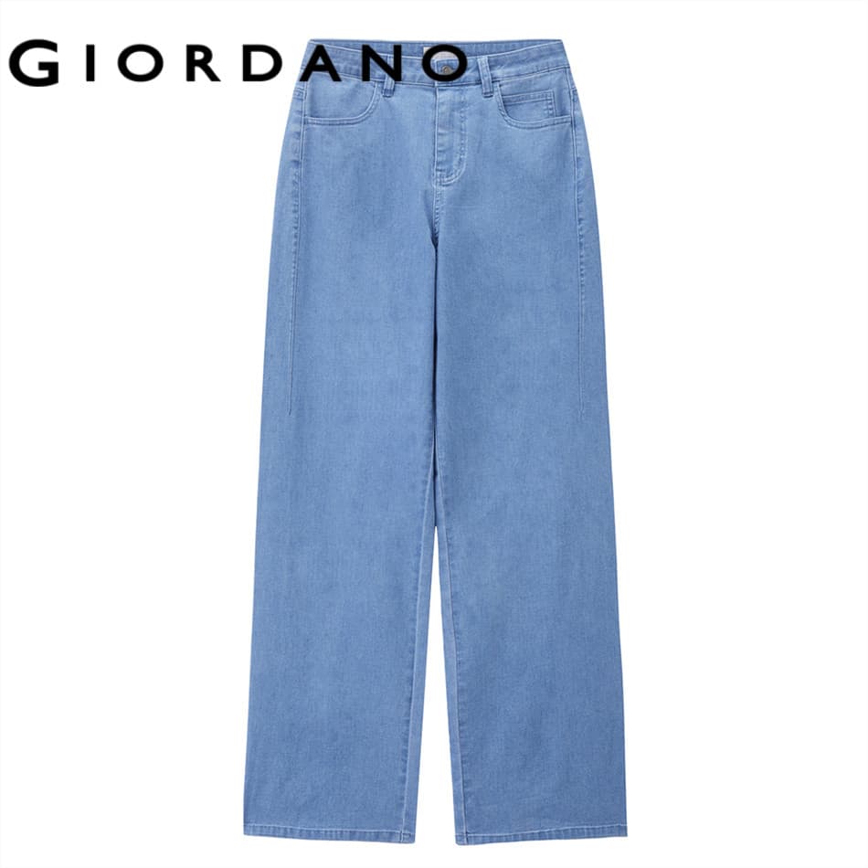 GIORDANO WOMEN Five-pocket mid rise jeans 13416336 รูปที่ 2