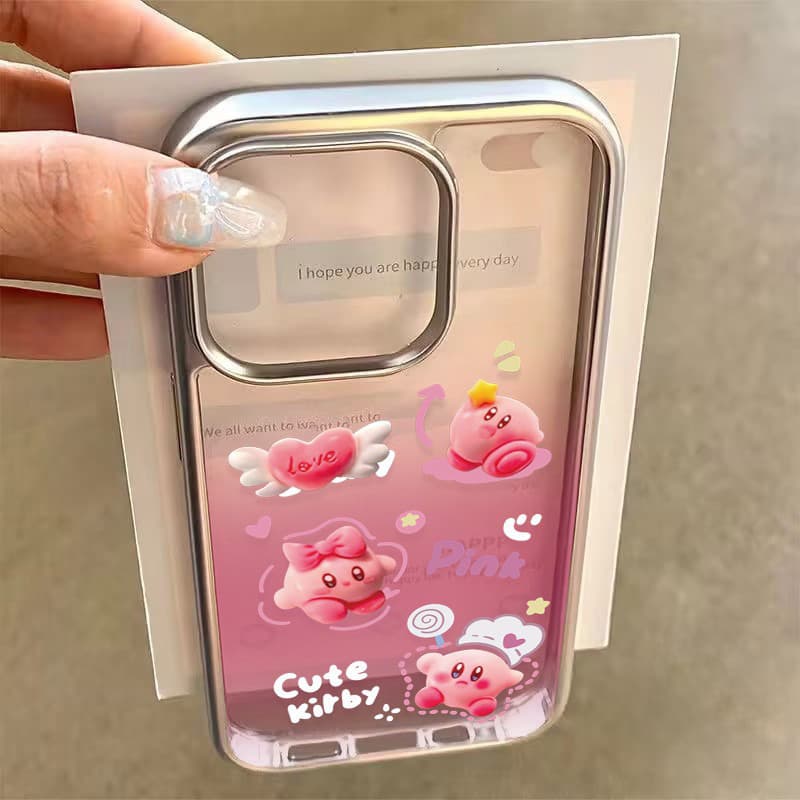 น่ารัก เคสไอโฟน Star Kirby การ์ตูน สำหรับ เคส IPhone 12 11 14 15 16 13 Pro Max 7 8 Plus XS XR X Max โปร่งใส เคส รูปที่ 4