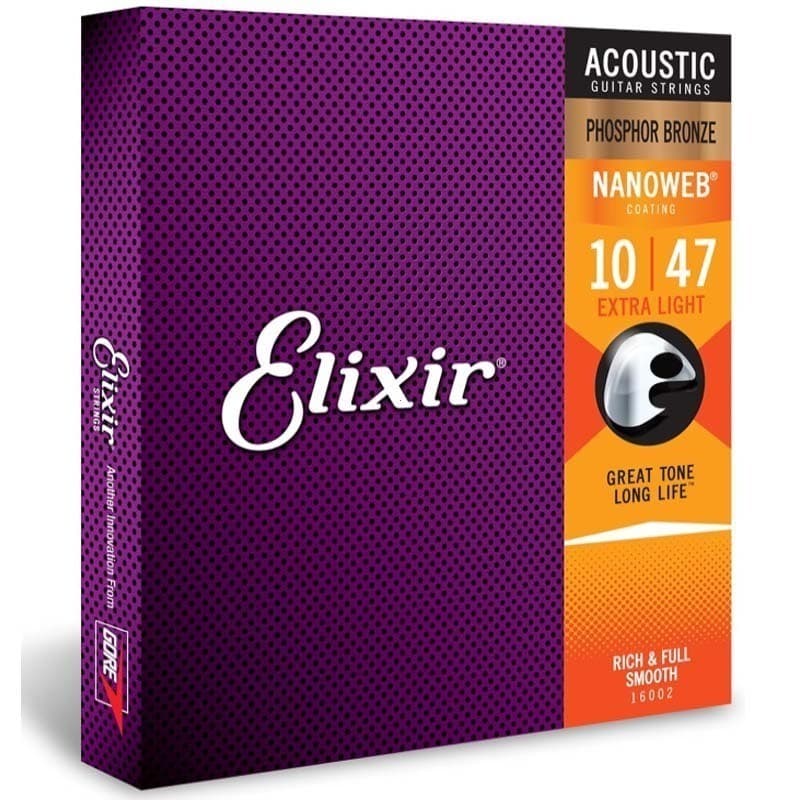 1แถม1 Elixir Acoustic Guitar Strings Bronze NanoWeb Coating Antirustสายกีตาร์โปร่ง รูปที่ 8
