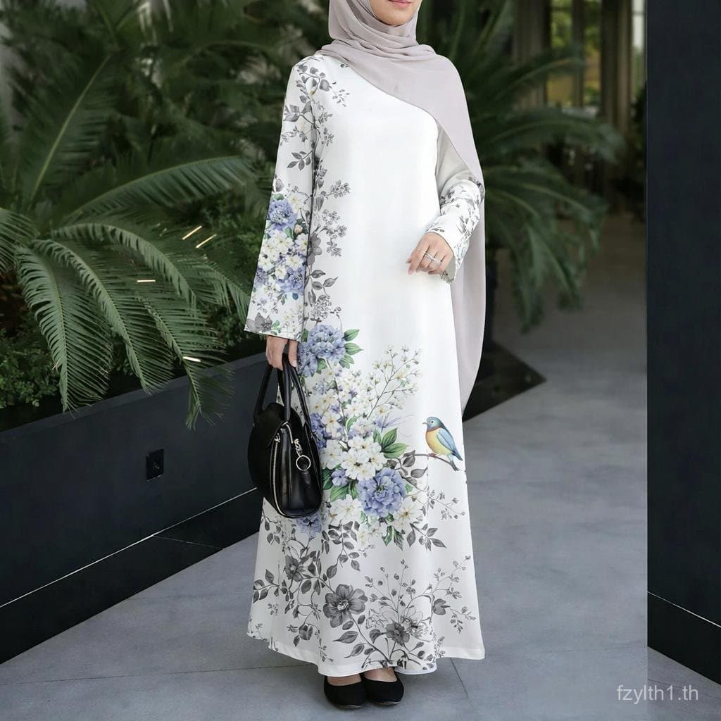 2026 อี๊ด อัล-ฟิตร์ เสื้อผ้า เสื้อคลุมและเดรส Algerian kaftan สไตล์ลําลอง สําหรับผู้หญิงมุสลิม เนื้อใส่สบาย สีสันสดใสที่ไม่ซีดจาง เหมาะสําหรับใส่พิเ รูปที่ 6