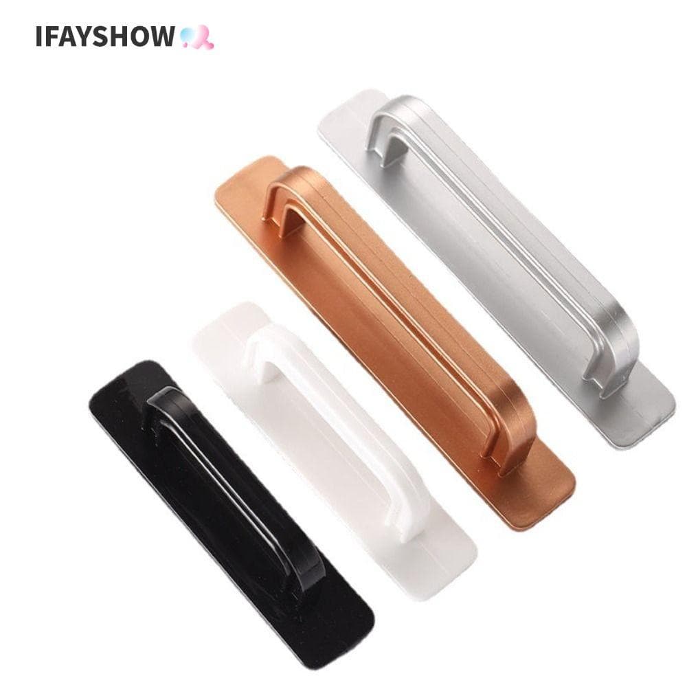 IFAYSHOW มือจับลิ้นชัก, วางตู้เสื้อผ้าพลาสติก Handle Organizer, อเนกประสงค์ทนทาน Self-กาว มือจับประตูตู้หน้าต่าง รูปที่ 1