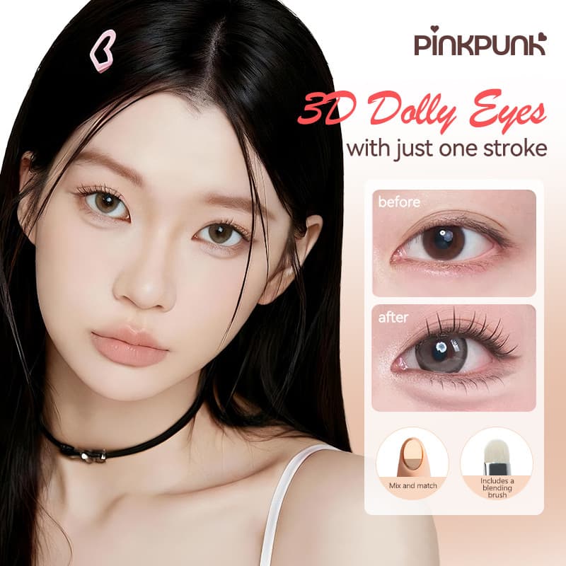 PinkPunk 2 in 1 Aegyo-Sal Pen ปากกาดอลลี่อาย ขยายดวงตาอย่างเป็นธรรมชาติ เขียนง่าย กันน้ำ กันเหงื่อ รูปที่ 1