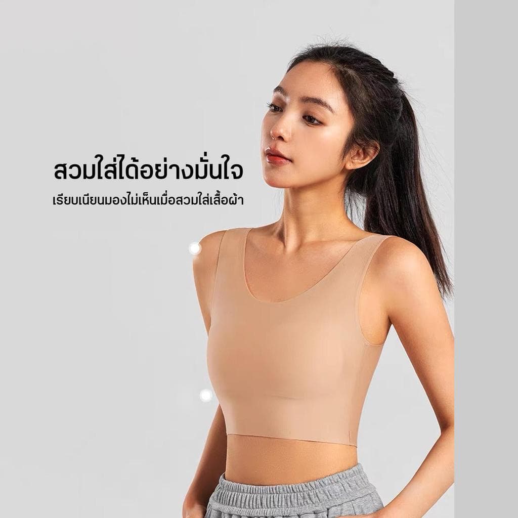 เสื้อกั๊กTomboy, ที่มัดหน้าอก, รัดตัว สร้างอกูแบน, สีทึบ, สำหรับผู้ หญิง, เป็นมิตรกับผิว, ห่อหน้าอกนุ่ม รูปที่ 2