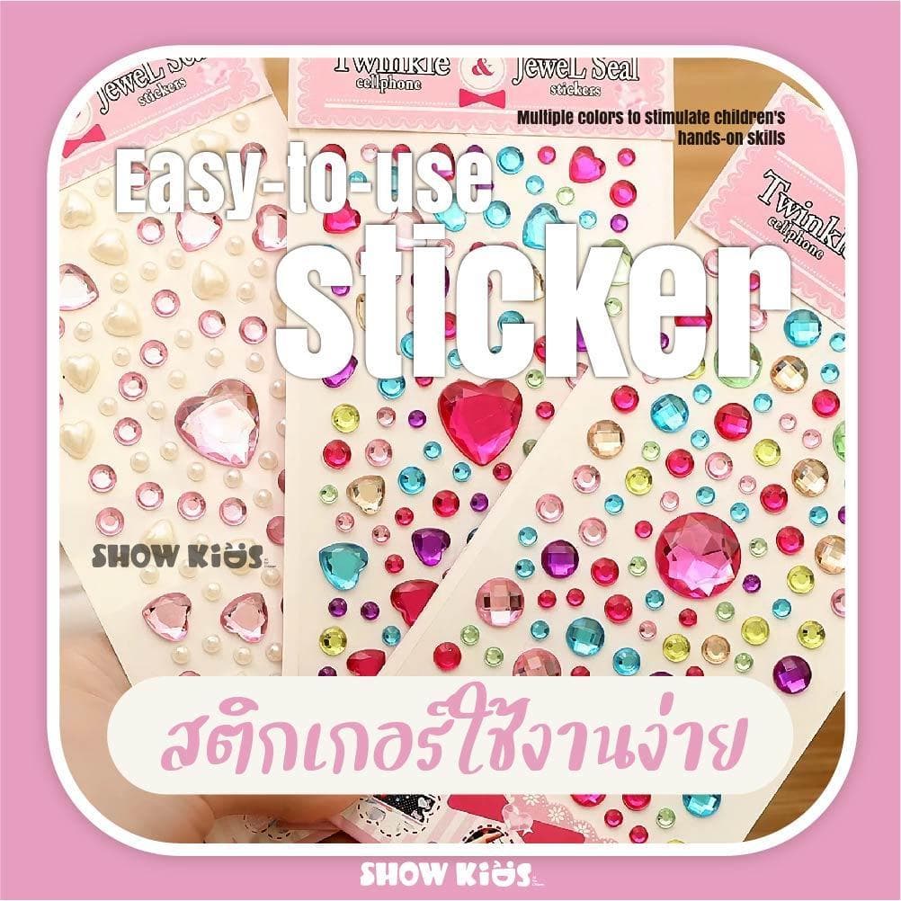 สติกเกอร์คริสตัล 3D เพชรหัวใจ ดอกไม้ DIY มีกาวในตัว อเนกประสงค์สำหรับตกแต่งใบหน้า ร่างกาย หนังสือ ฯลฯ รูปที่ 6