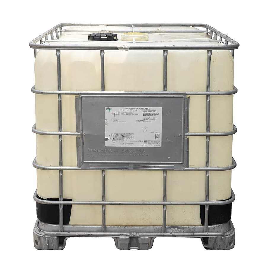 ถัง IBC ยกชุดโครง+ถัง ปริมาณ 1000 ลิตร ถังเบ้าท์ฝาบน ขนาด 6 นิ้ว มีคราบนิดหน่อย ถัง1000ลิตร รูปที่ 1