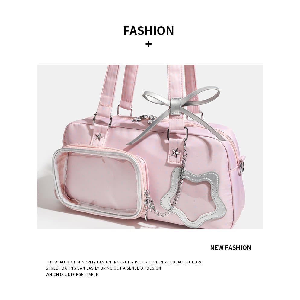 Se.W Itabag กระเป๋าสะพายหลังผู้หญิง ลายจุด 2D สไตล์เกาหลี พร้อมสายสะพายไหล่ รูปที่ 8