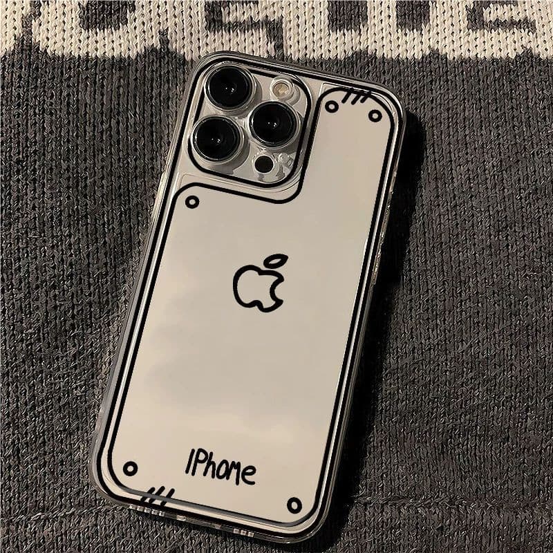 เคสไอโฟน เคส iPhone 17/17 Pro/17 Pro Max 16 15 14 13 12 11 X XS 8 7 Plus แบบใส ลายเส้นเรียบง่าย – ใสสะอาด ไม่หมอง รูปที่ 3