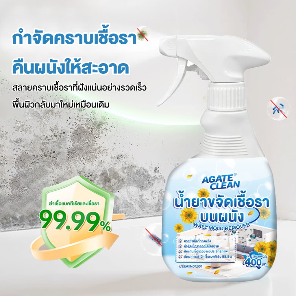 น้ำยาเช็ดเชื้อรา สเปรย์กำจัดเชื้อรา ฆ่าเชื้อรา ยับยั้งเชื้อรา ผนังไม่มีความเสียหาย ขจัดกลิ่นอับได้ รูปที่ 2