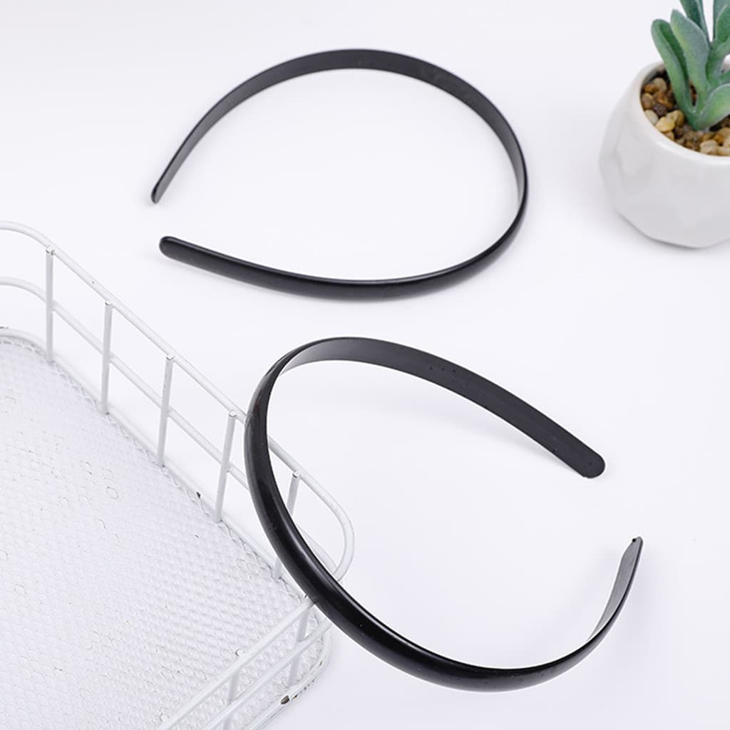แถบคาดศีรษะสีดำลื่น ใช้งานได้หลากหลาย DIY อุปกรณ์เสริมสำหรับ hoop และผม รูปที่ 8