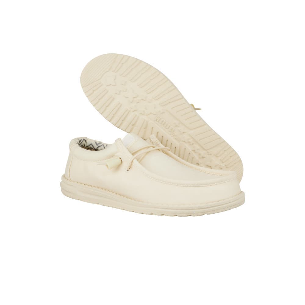 HEYDUDE รองเท้าลำลองผู้ชาย WALLY STRETCH CANVAS รุ่น 40700-1KA - STONE WHITE รูปที่ 4