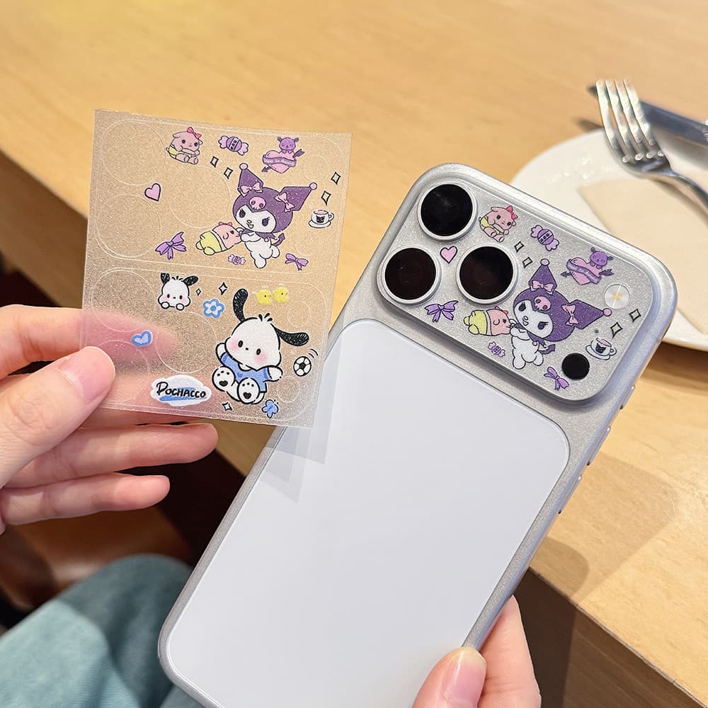 Ultra Thin Bear Star Man การ์ตูนแมว Hollow Out Glitter สติกเกอร์สําหรับ iPhone 17 Pro Max 17 Pro ฟิล์มนุ่มฐานเลนส์ชิ้น รูปที่ 9