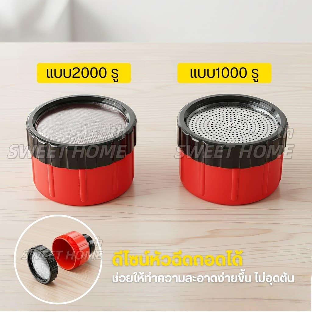 ฝักบัวรดน้ำ 2000รู/1000รู ขนาด4หุน/6หุน น้ำไหลนุ่ม มีวาล์วปิดเปิด ข้อต่อสวมเร็ว หัวฝักบัวแรงดันน้ำ ฝักบัวรดน้ำต้นไม้ รูปที่ 4