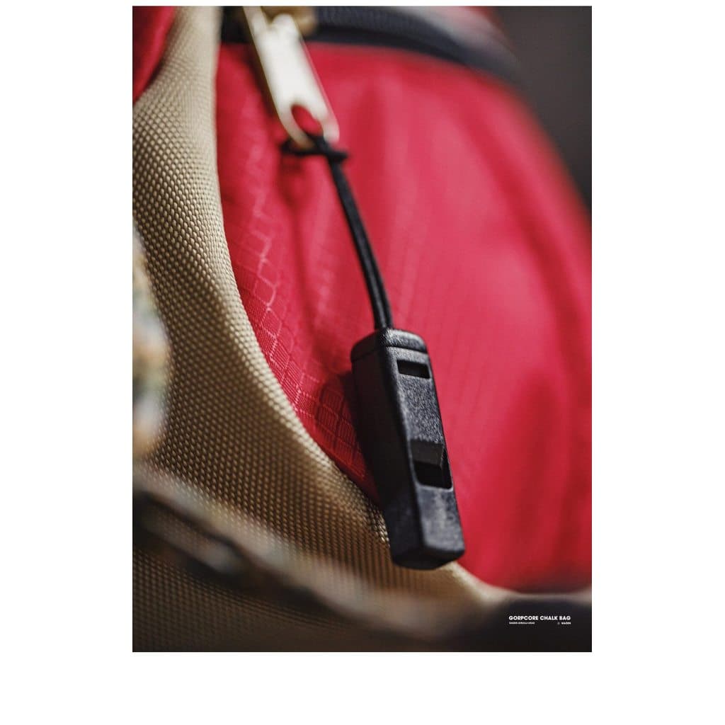 MADEN Men American Mountain Style Chalk Bag Outdoor Crossbody Bag Red Portable Open Top Storage Bag รูปที่ 4