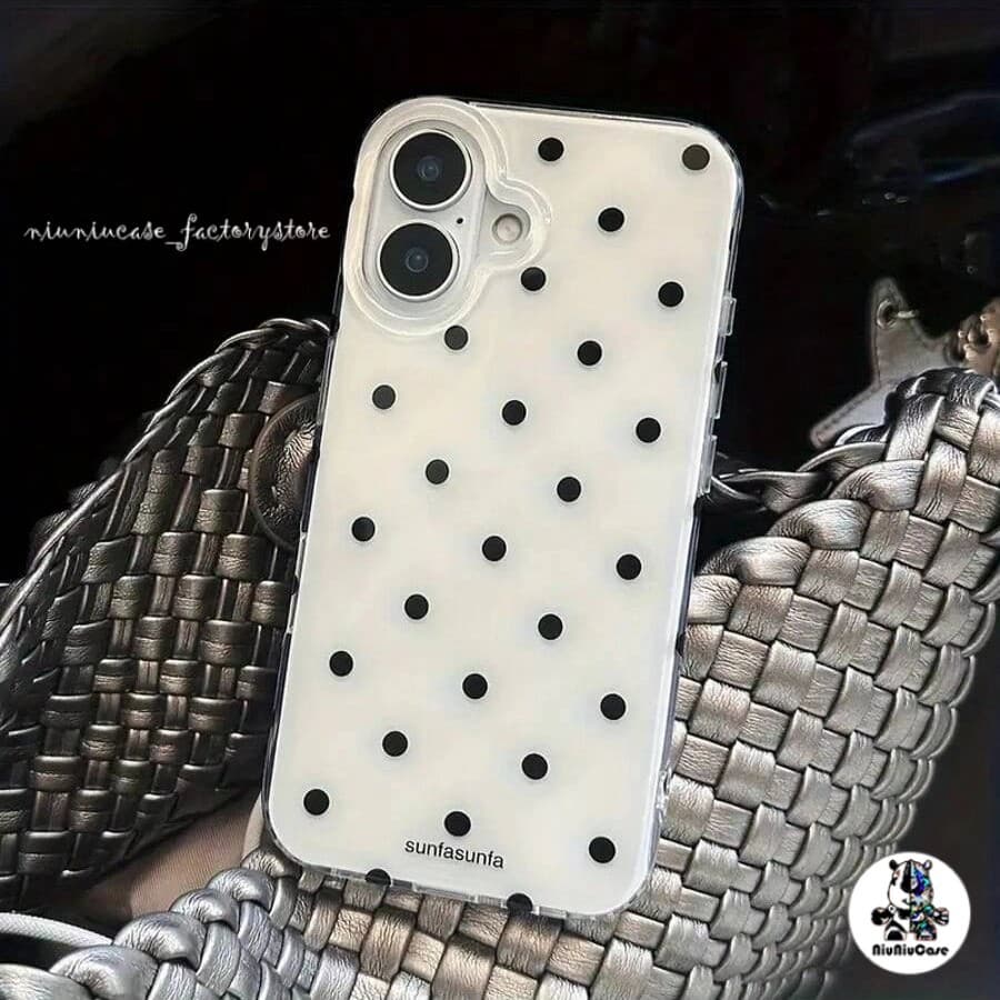 โปร่งใส จัดส่งจากประเทศไทย เคสจุดคลื่นสีดํา for iPhone เคสไอโฟน 11 12 13 14 17 15 16 PLUS PRO MAX X XS MAX XR 7/8PLUS รูปที่ 1