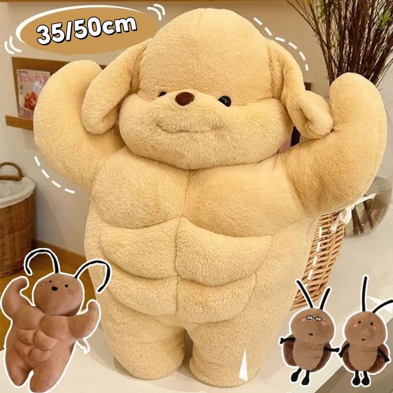 COD 35/50CM ลูกสุนัข ตุ๊กตา หมอนกอด ตุ๊กตาแมลงสาบ ตุ๊กตาตลกสร้างสรรค์ ของขวัญวันเกิด รูปที่ 1
