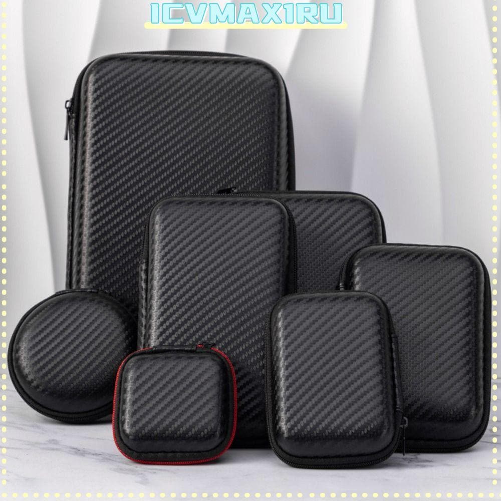 ICVMAX1RU กระเป๋าใส่หูฟัง, กล่องเก็บอุปกรณ์ดิจิตอลที่ทนทานกันกระแทก, ที่เก็บสายเคเบิลข้อมูลแบบพกพา EVA สากล รูปที่ 1