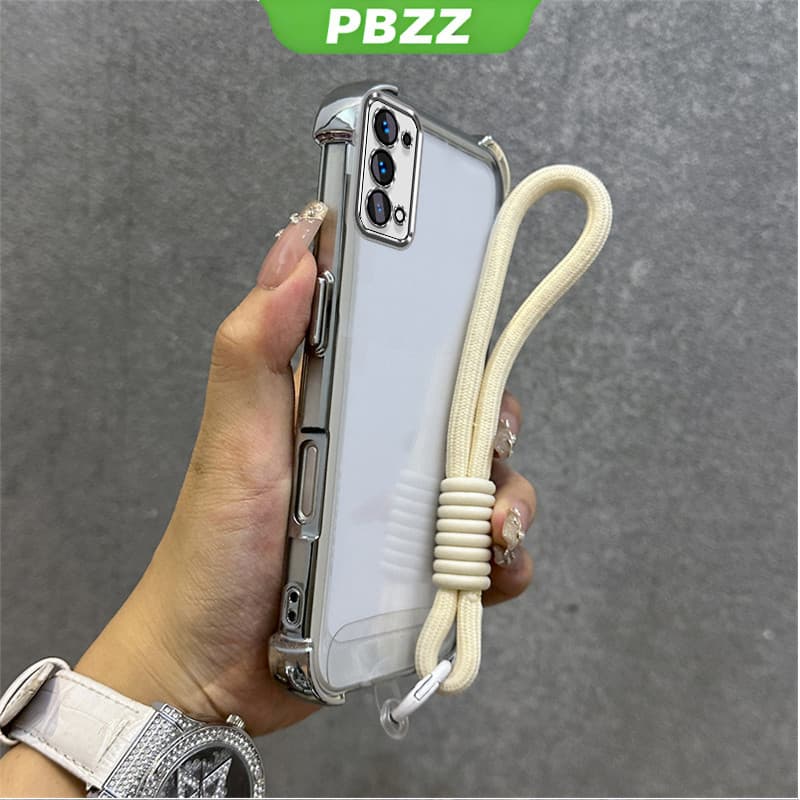 PBZZ สําหรับ OPPO RENO 5 5g oppo RENO 4 4g reno5 5g เคสโทรศัพท์ Softcase ซิลิโคนกันกระแทกใหม่ออกแบบความงามใสพร้อม Lanyard สําหรับสาว SJST01 รูปที่ 4