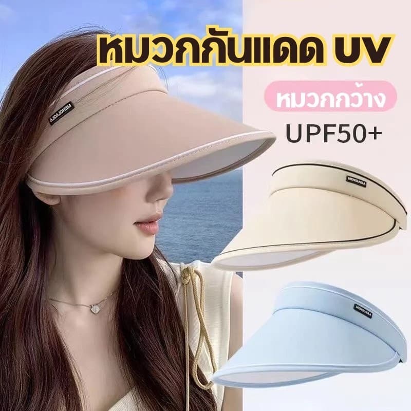 COZII หมวก หมวกกันแดด แบบปีกกว้าง มีซิบติดตามขนาดศรีษะ ป้องกันUV 99% พับเก็บได้ ไม่เสียทรง รูปที่ 1