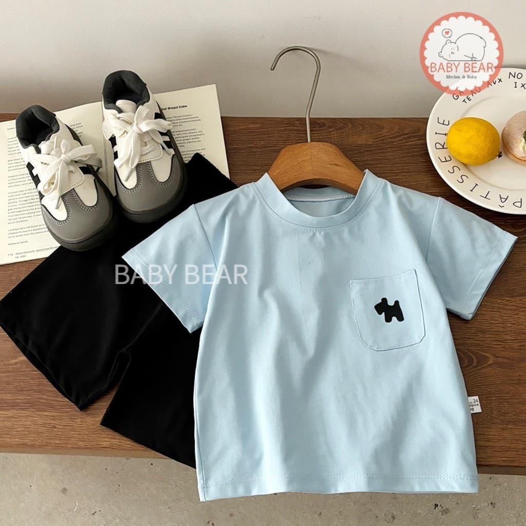 ชุดเซ็ตเด็ก ชุดเซ็ต 2 ชิ้นเด็กผู้ชาย เสื้อยืดกางเกงขาสั้น Size80-120cm รูปที่ 5
