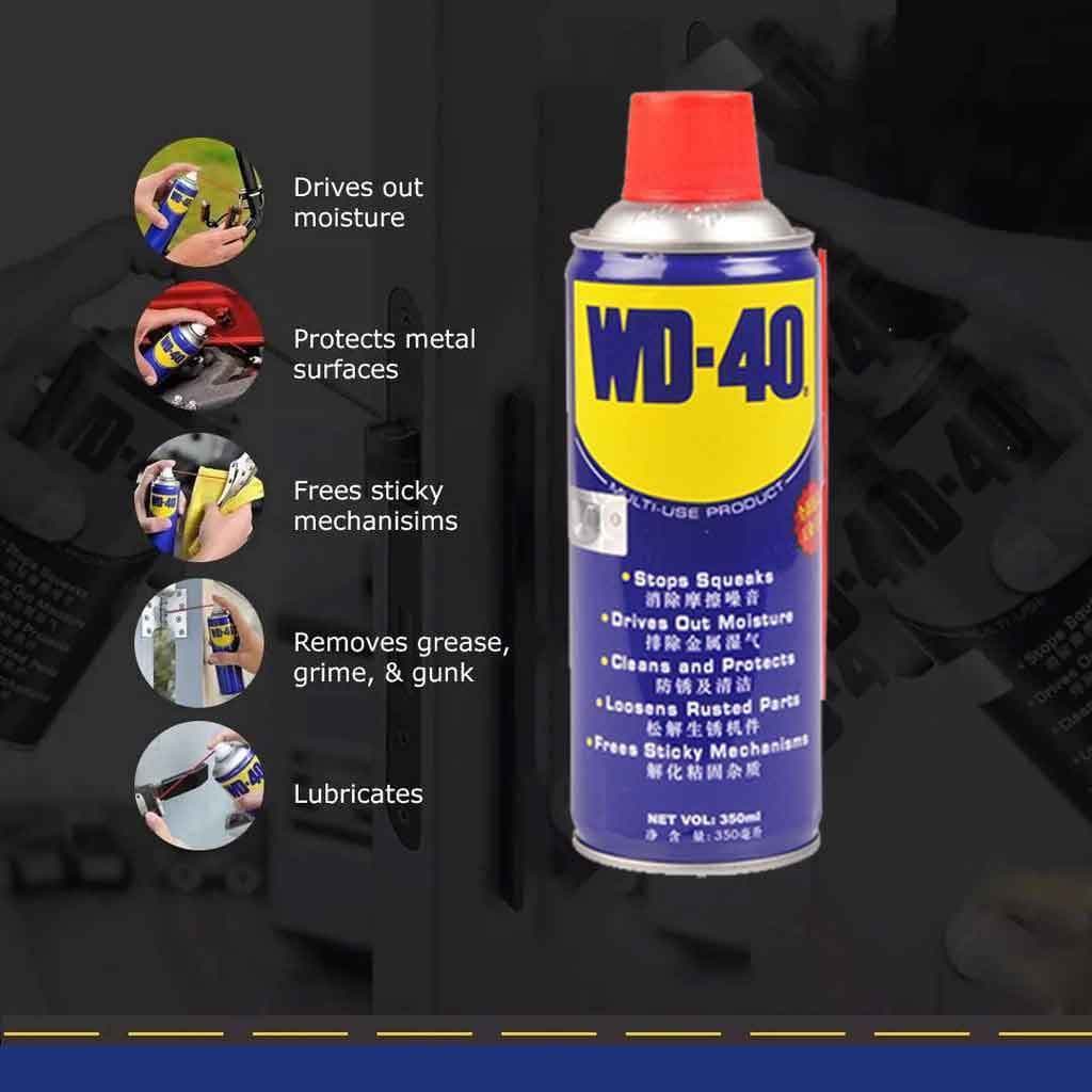 WD-40 น้ำมันอเนกประสงค์ ขนาด400 มล.ใช้สำหรับหล่อลื่น คลายติดขัด ไล่ความชื่น ทำความสะอาด และป้องกันสนิม สีใส ไม่ม รูปที่ 7