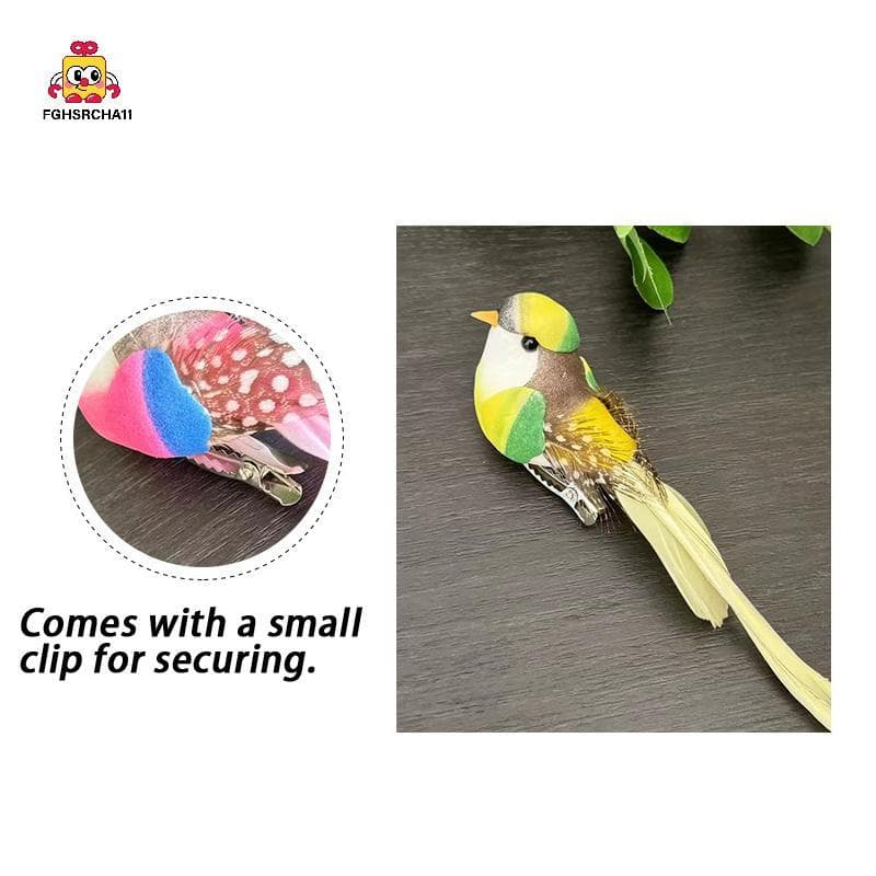 FG น่ารักนกประดิษฐ์ปลอมโฟมสัตว์จําลอง Feather นกรุ่น Tit DIY Craft บ้านสวนเครื่องประดับตกแต่ง HS รูปที่ 2