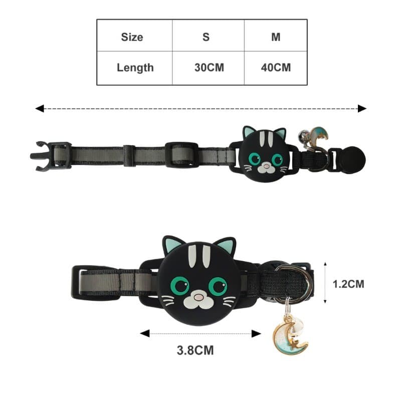 ปลอกคอซิลิโคนสำหรับใส่ AirTag มีเคสปกป้อง+กระดิ่ง ปรับขนาดได้ ใช้ได้ทั้งแมวและสุนัข รูปที่ 8