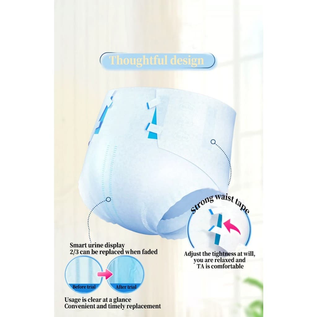 ผ้าอ้อมผู้ใหญ่ Aikerrsu ใช้ได้ทั้งชายหญิง ปลี่ยนง่าย M/L/XL adult diapers ผ้าอ้อมแบบเทป รูปที่ 8