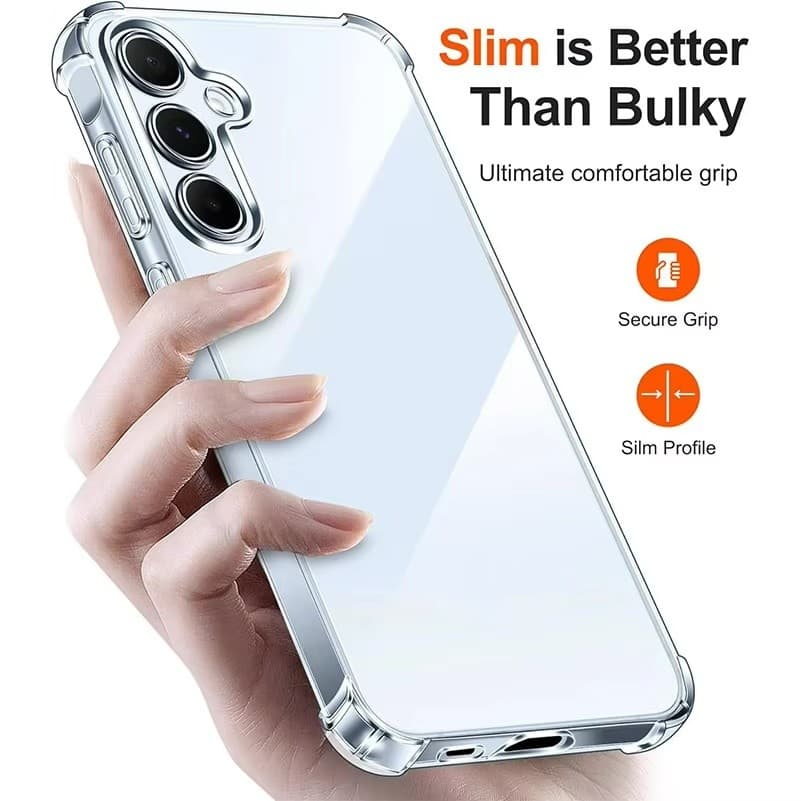 เคสใสสำหรับ Samsung A57 A37 A17 A07 A56 A55 A16 A36 A26 A05S A54 A05 A54 S25 S24 S26 Ultra FE เคสซิลิโคนกันกระแทกแบบนุ่ม รูปที่ 2