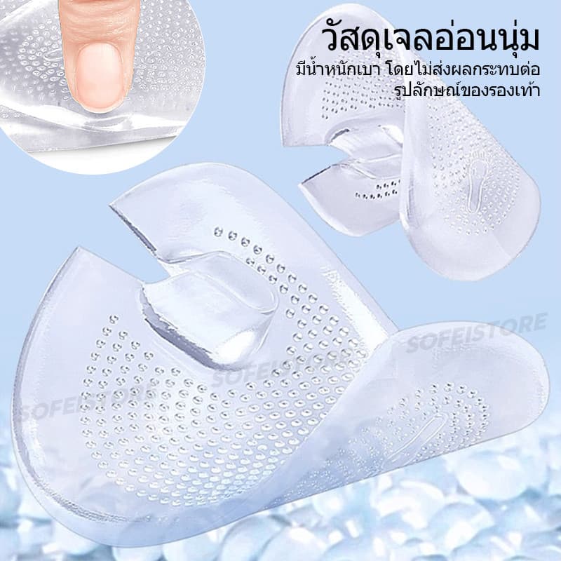 แผ่นรองนิ้วเท้าแบบหนีบ ซิลิโคน นุ่มสบาย กันการเสียดสีและลื่นไถล เหมาะสำหรับรองเท้าแตะแบบหนีบ รูปที่ 6