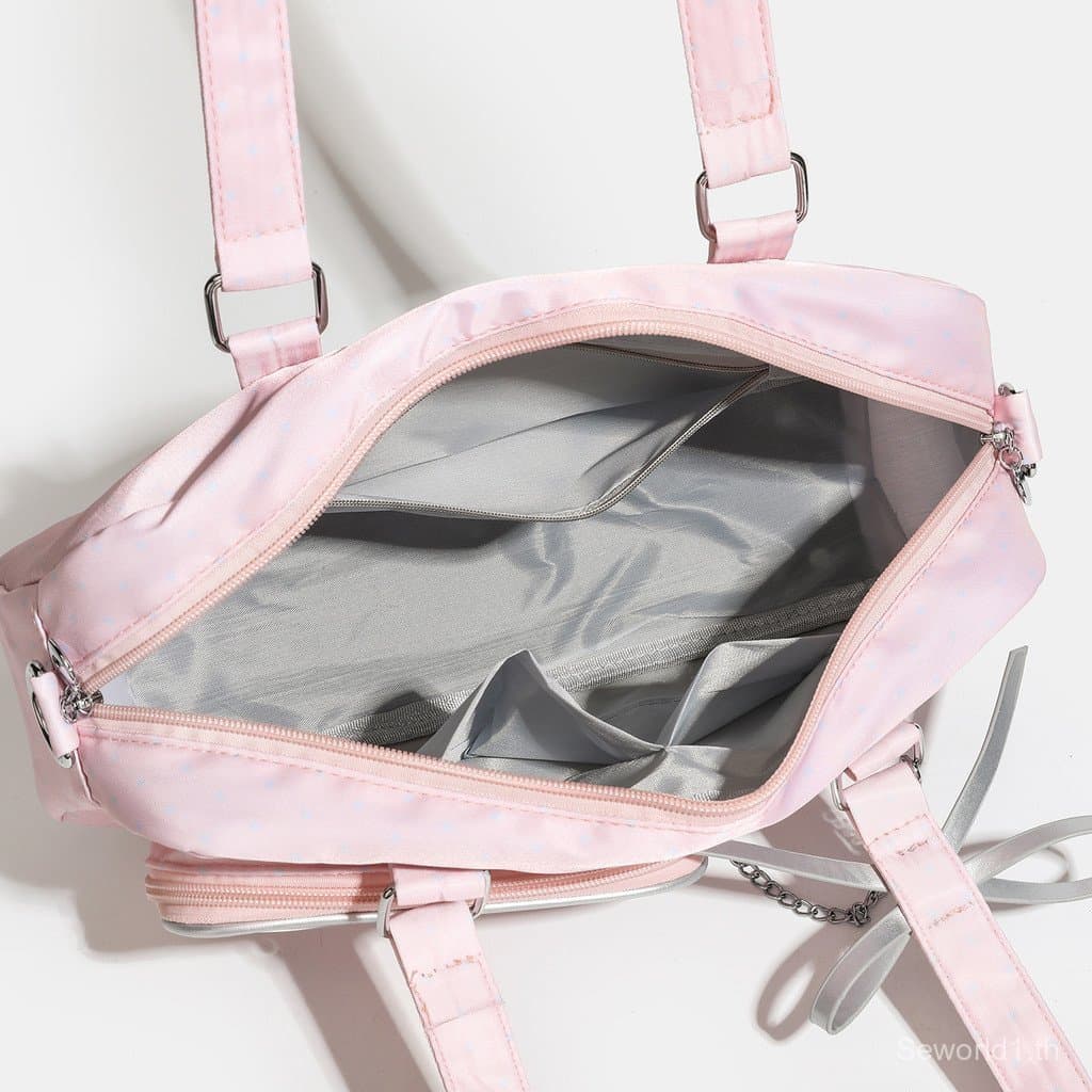 Se.W Itabag กระเป๋าสะพายหลังผู้หญิง ลายจุด 2D สไตล์เกาหลี พร้อมสายสะพายไหล่ รูปที่ 4