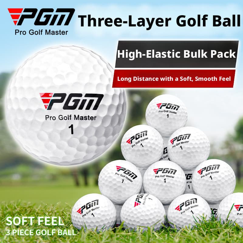 PGM ลูกกอล์ฟ 3 ชั้น 3-Piece Golf Ball Q017-2 | Sarin เด้งสม่ำเสมอ ซ้อม/ออกรอบ แพ็ก 3/12 ลูก รูปที่ 2