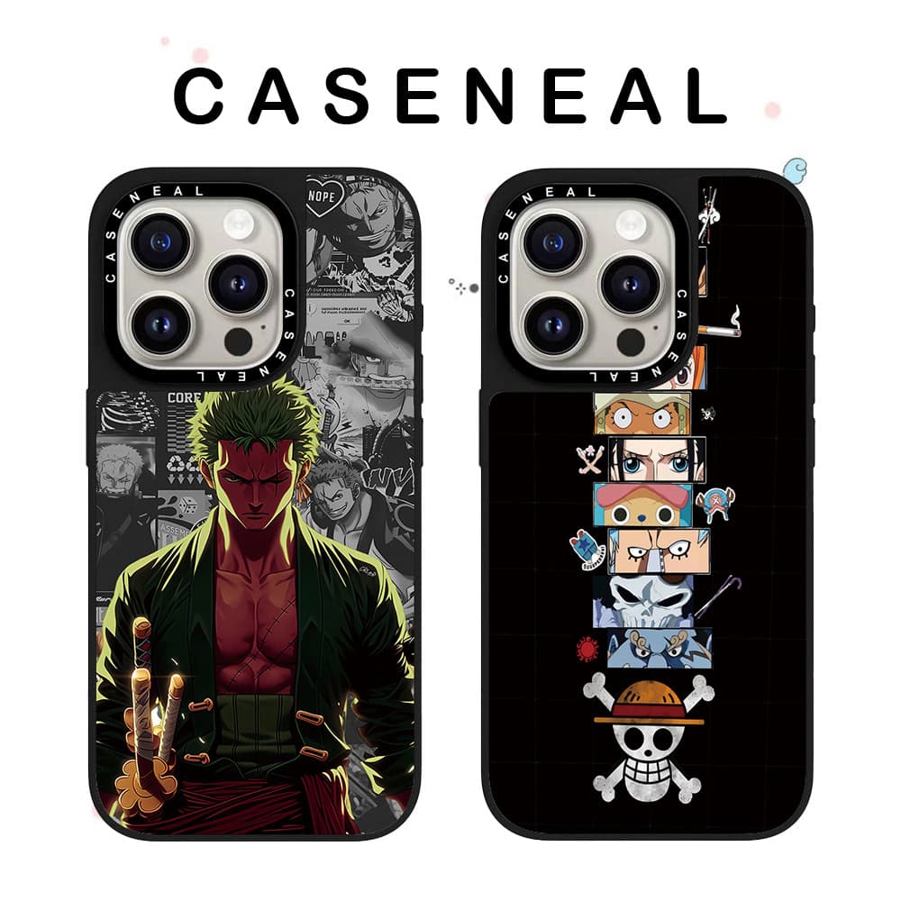 CASENEAL ตัวละครอะนิเมะคุณภาพสูงกระจกเคสโทรศัพท์เหมาะสําหรับiPhone 17ProMax 17pro 17 air 16promax 16 15promax 15 14promax 13 13Promaxแฟชั่นAnti Drop Hard Case รูปที่ 1