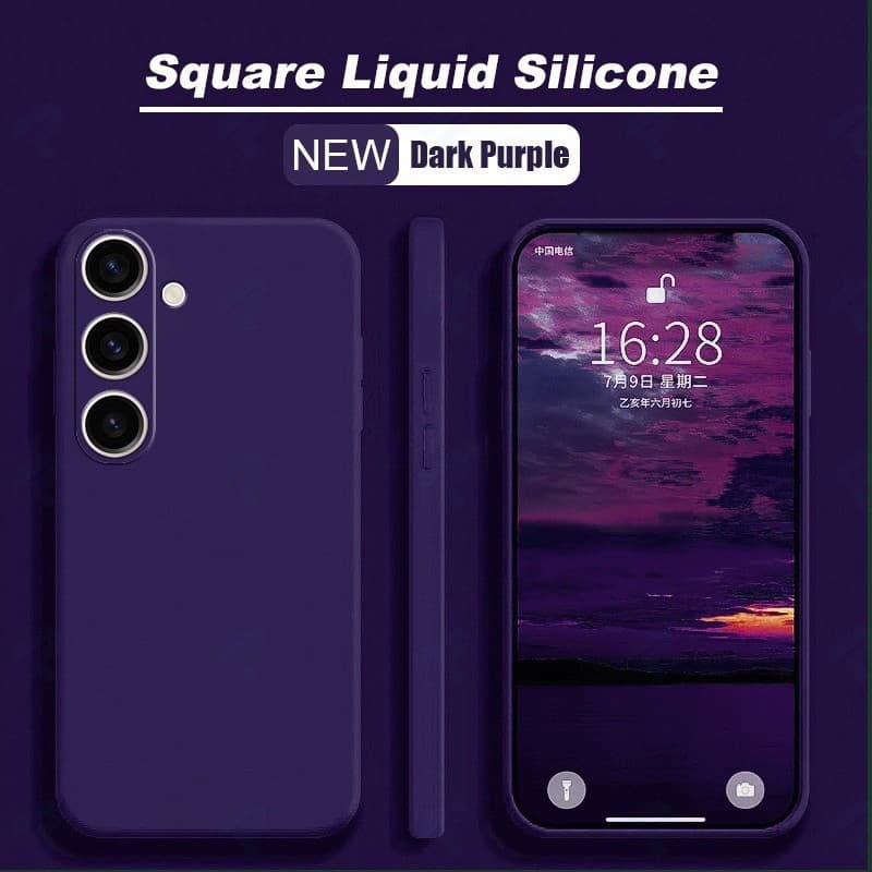สําหรับ Samsung Galaxy A55 A35 A05 A05S A15 A25 A34 A54 หรูหราสแควร์ซิลิโคนเหลวเคสโทรศัพท์สีทึบกันกระแทกกันชนนุ่มฝาครอบ รูปที่ 4