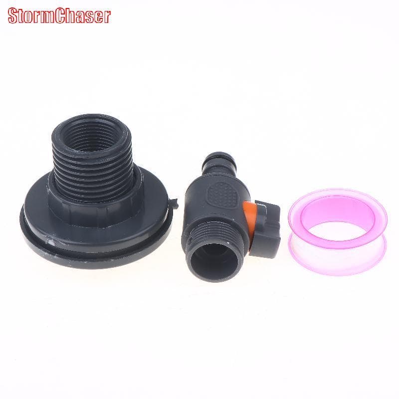 อะแดปเตอร์ถังน้ํา PVC, อะแดปเตอร์ถังน้ําทนทานพร้อมวาล์ว, ชุดขั้วต่อคอลเลกชันน้ําฝนการติดตั้ง Qui รูปที่ 3