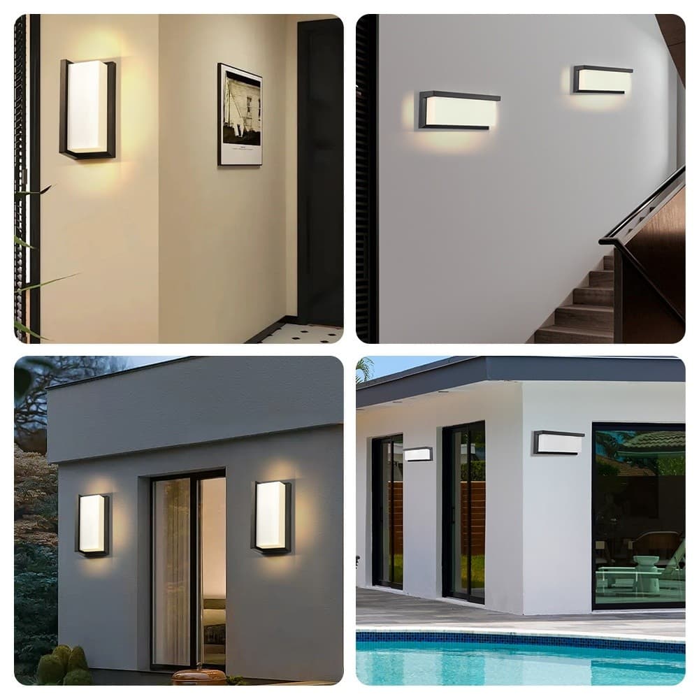 LED ไฟติดผนัง กันน้ำ 25W ไฟสวน IP65 โคมไฟภายนอก ไฟติดผนังห้องนอนบันไดไฟตกแต่ง แสงกลางแจ้งระเบียง รูปที่ 5