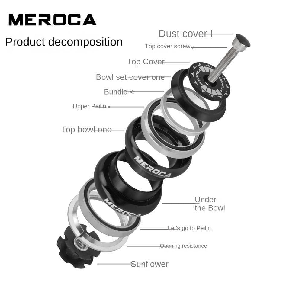 ชุดหูฟัง MEROCA อลูมิเนียม ทนทาน สําหรับส้อมจักรยานภูเขา Double Peilin 34 มม. รูปที่ 2