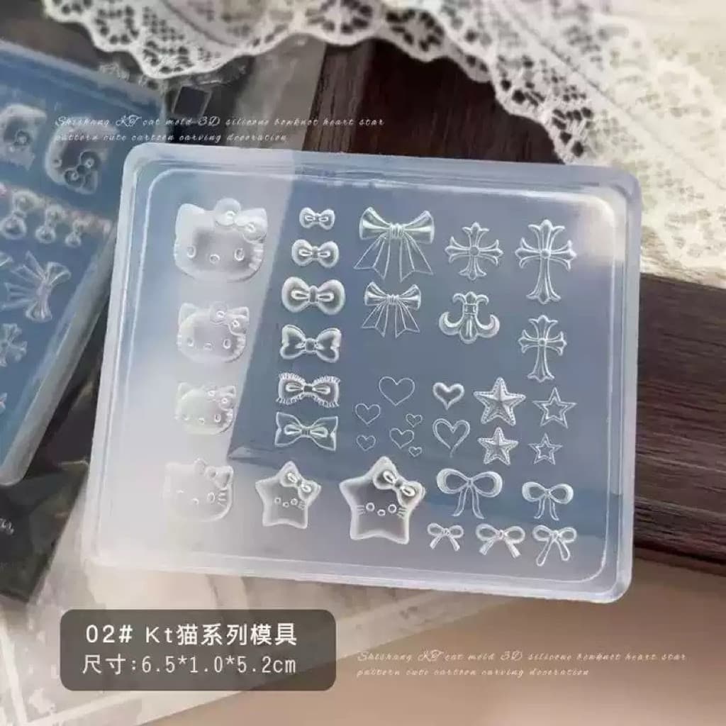 บล็อกซิลิโคน บล็อกทะเล ติตตี้ แม่พิมพ์ซิลิโคน DIY สำหรับตกแต่งเล็บ รูปที่ 6
