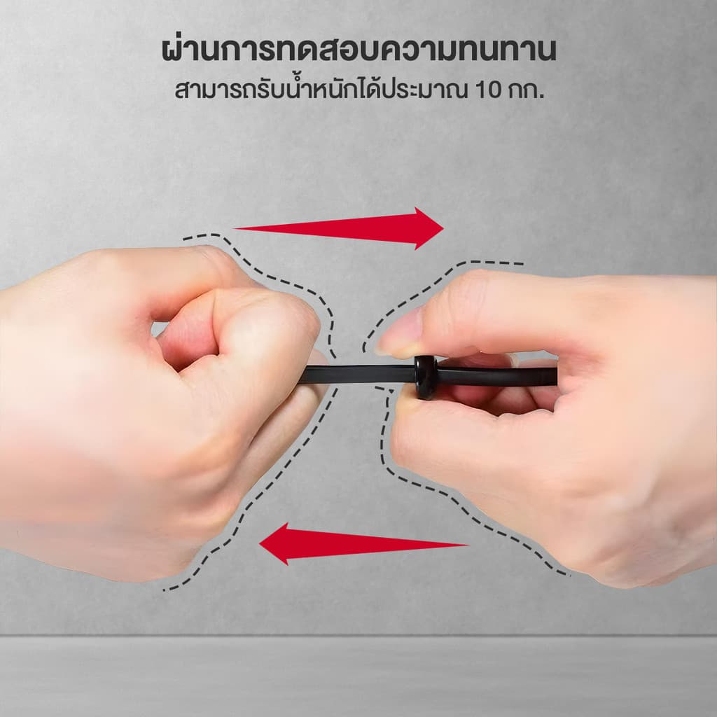 หัวเข็มขัดผูกสายไนลอน สายไนลอนล็อคตัวเอง 50/100 ชิ้น เคเบิลไทร์ แบบปรับได้ สายรัดไนลอน รัดแน่น ไม่หลุดง่าย อเนกประสงค์ รูปที่ 3