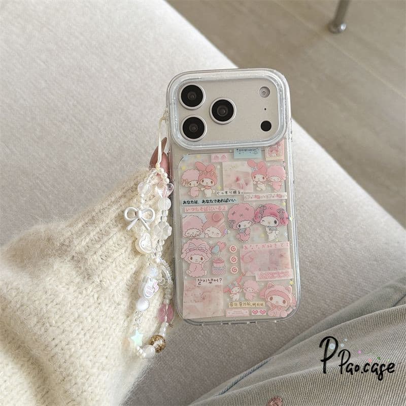เคสไอโฟน13 15 17 เคสผงวาว ลายMelody Miffyสีชมพูฮิต สำหรับ IPhone 17 16 11 13 14 12 15 Pro Max Air 14 7 8 15 16 Plus XR X รูปที่ 8