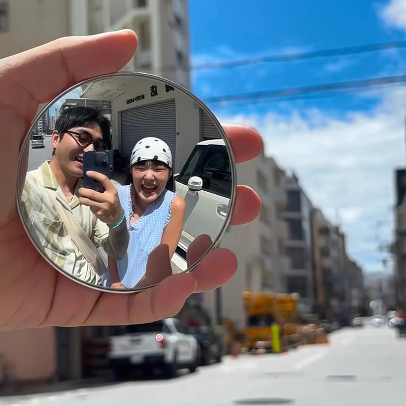 กระจกนูน เซลฟี่ รูปถ่าย กระจกขนาดเล็กรอบเดินทางบันทึกรอยเท้า รูปที่ 8