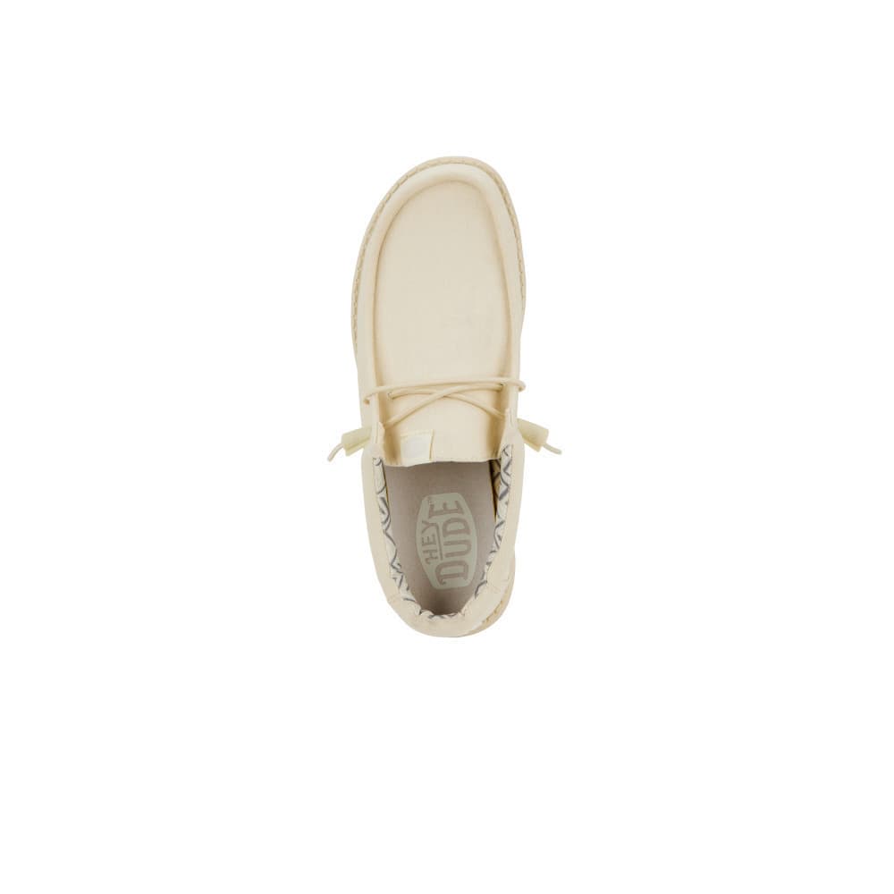 HEYDUDE รองเท้าลำลองผู้ชาย WALLY STRETCH CANVAS รุ่น 40700-1KA - STONE WHITE รูปที่ 3