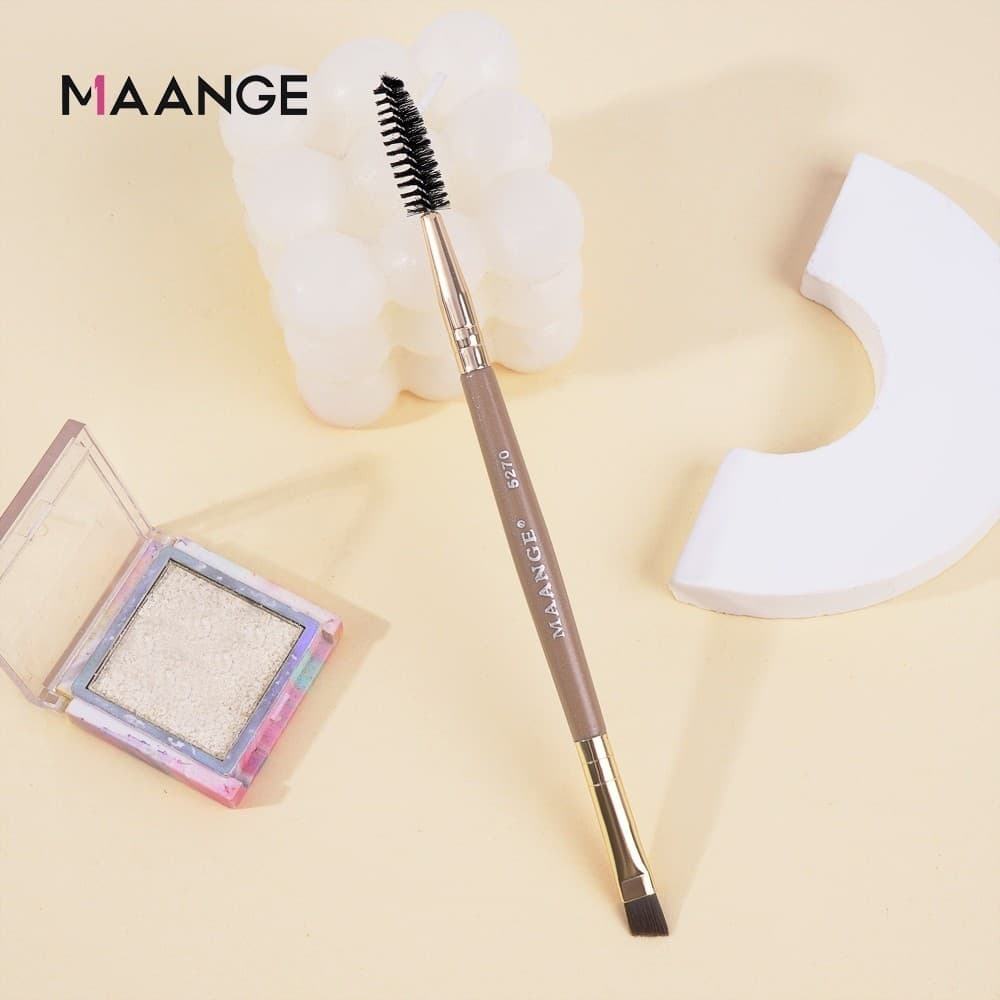 MAANGE 2 In 1 Dual-Ended Eye แปรงแต่งหน้า Spoollie ความงามแต่งหน้าคิ้วแปรงเครื่องมือความงาม รูปที่ 2