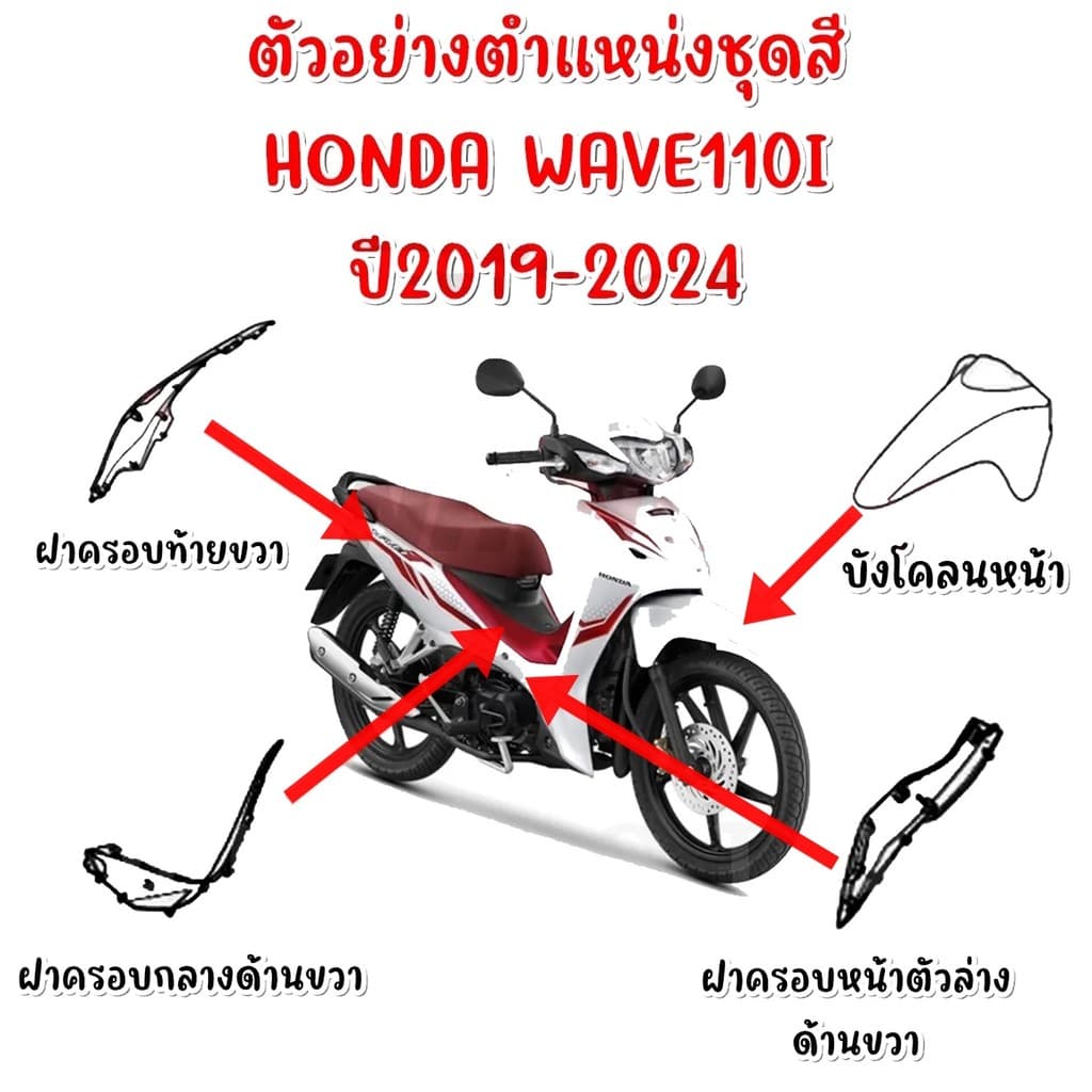 ชุดสี HONDA WAVE110I ปี2022 แท้ศูนย์ รูปที่ 8